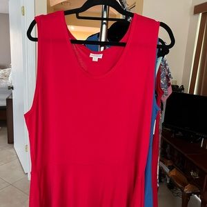 Lularoe Nicki dress - Solid red; perfect for Christmas!